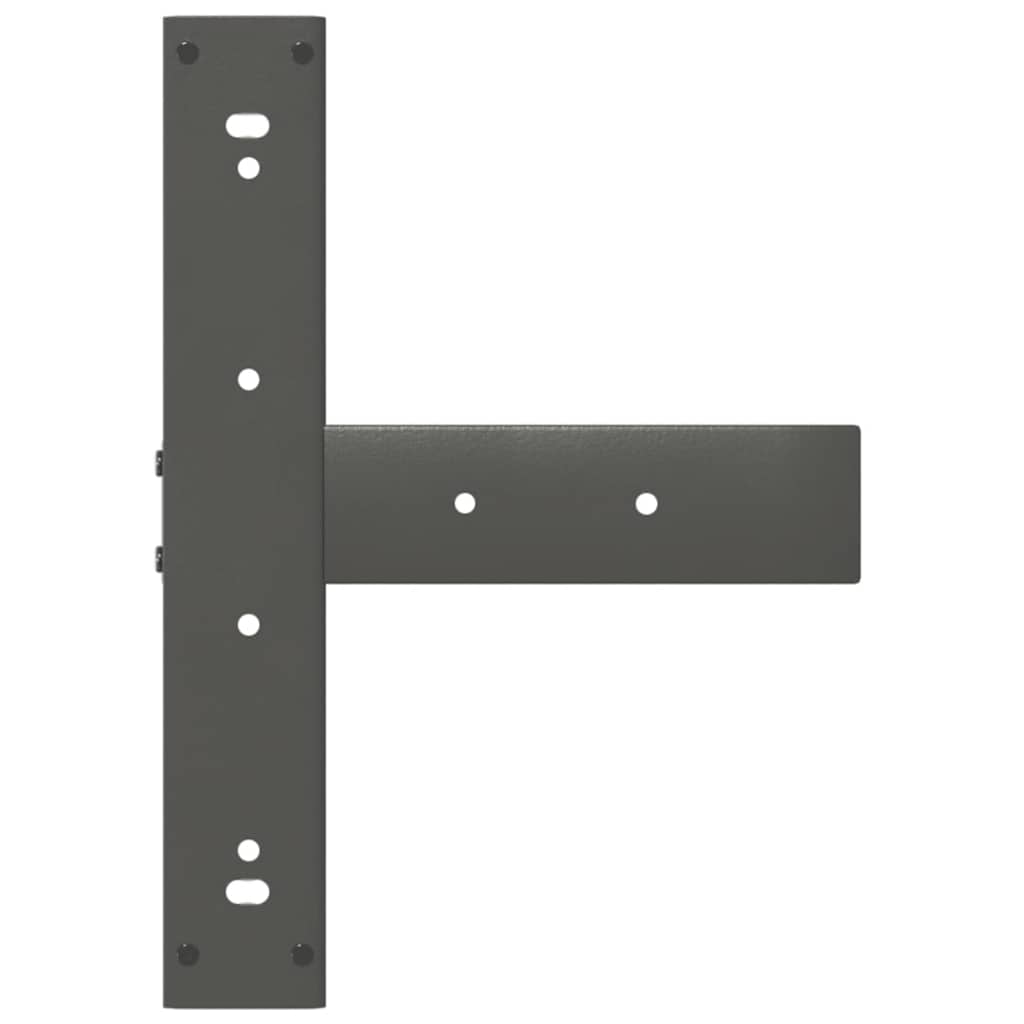 vidaXL Gambe per tavolo da pranzo a forma di T 2 pz Antracite 50x35x(72-73) cm Acciaio