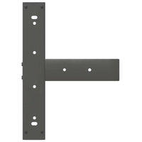 Gambe per tavolo da pranzo a forma di T 2 pz Antracite 50x35x(72-73) cm Acciaio 4013050