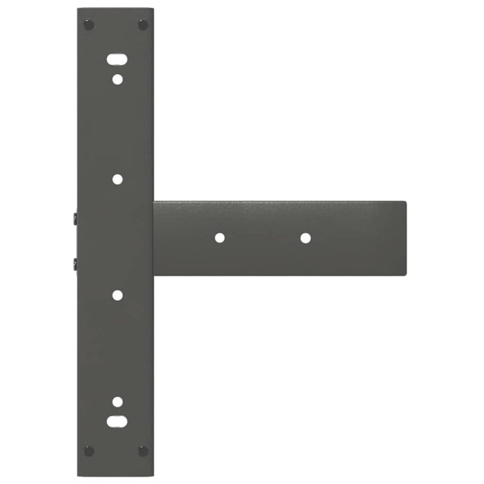 Gambe per tavolo da pranzo a forma di T 2 pz Antracite 50x35x(72-73) cm Acciaio 4013050