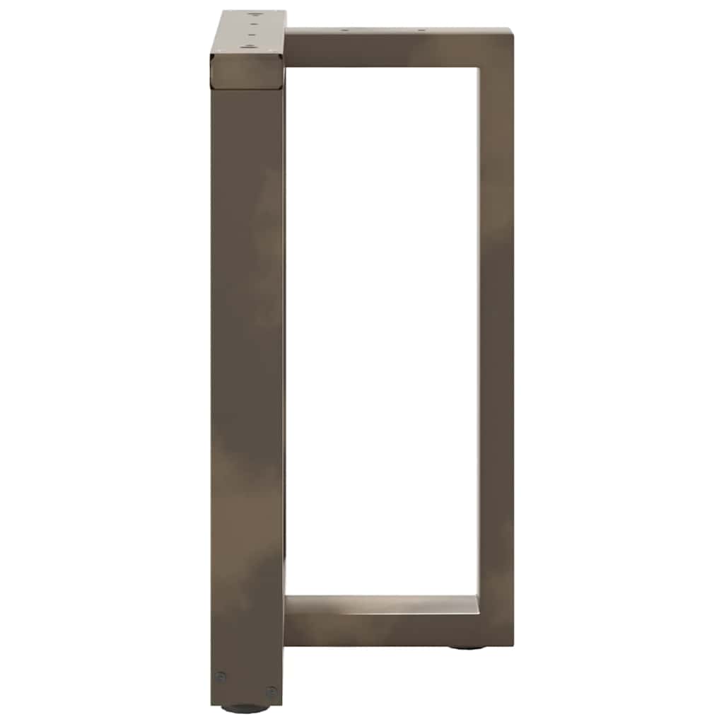 vidaXL Gambe per tavolo da pranzo a forma di T 2 pz nere 50x35x(72-73) cm in acciaio