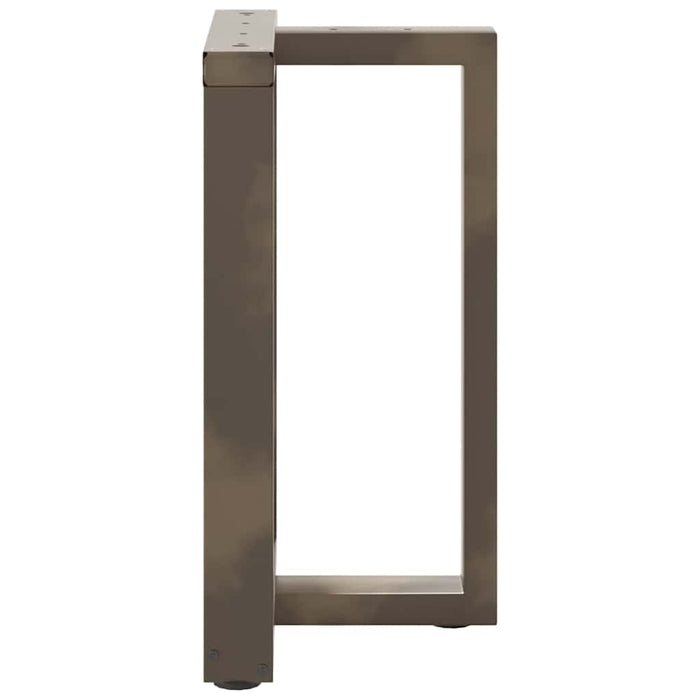 vidaXL Gambe per tavolo da pranzo a forma di T 2 pz nere 50x35x(72-73) cm in acciaio