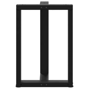 vidaXL Gambe per tavolo da pranzo a forma di T 2 pz nere 60x35x(72-73) cm in acciaio