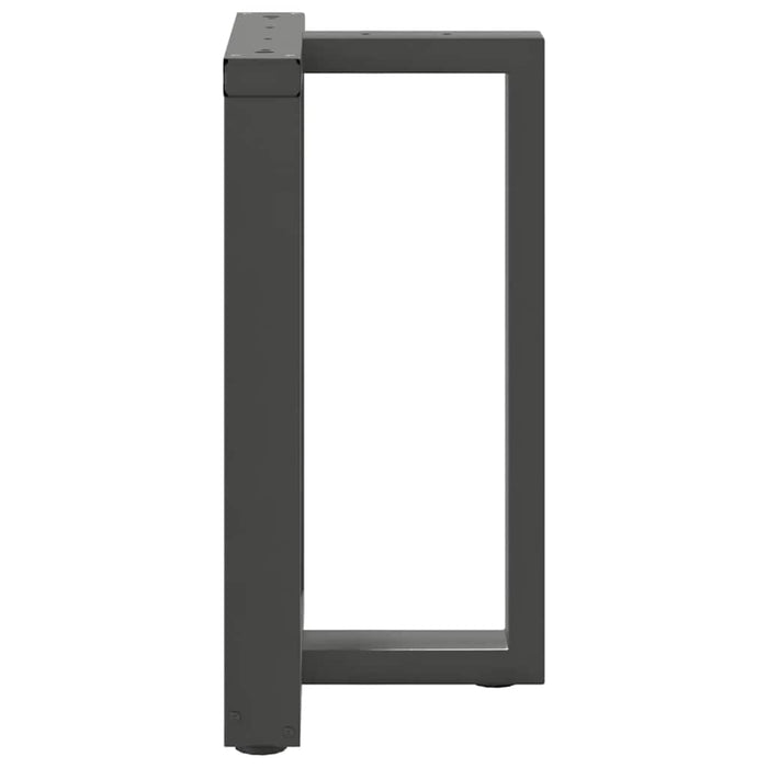Gambe per tavolo da pranzo a forma di T 2 pz Antracite 60x35x(72-73) cm Acciaio