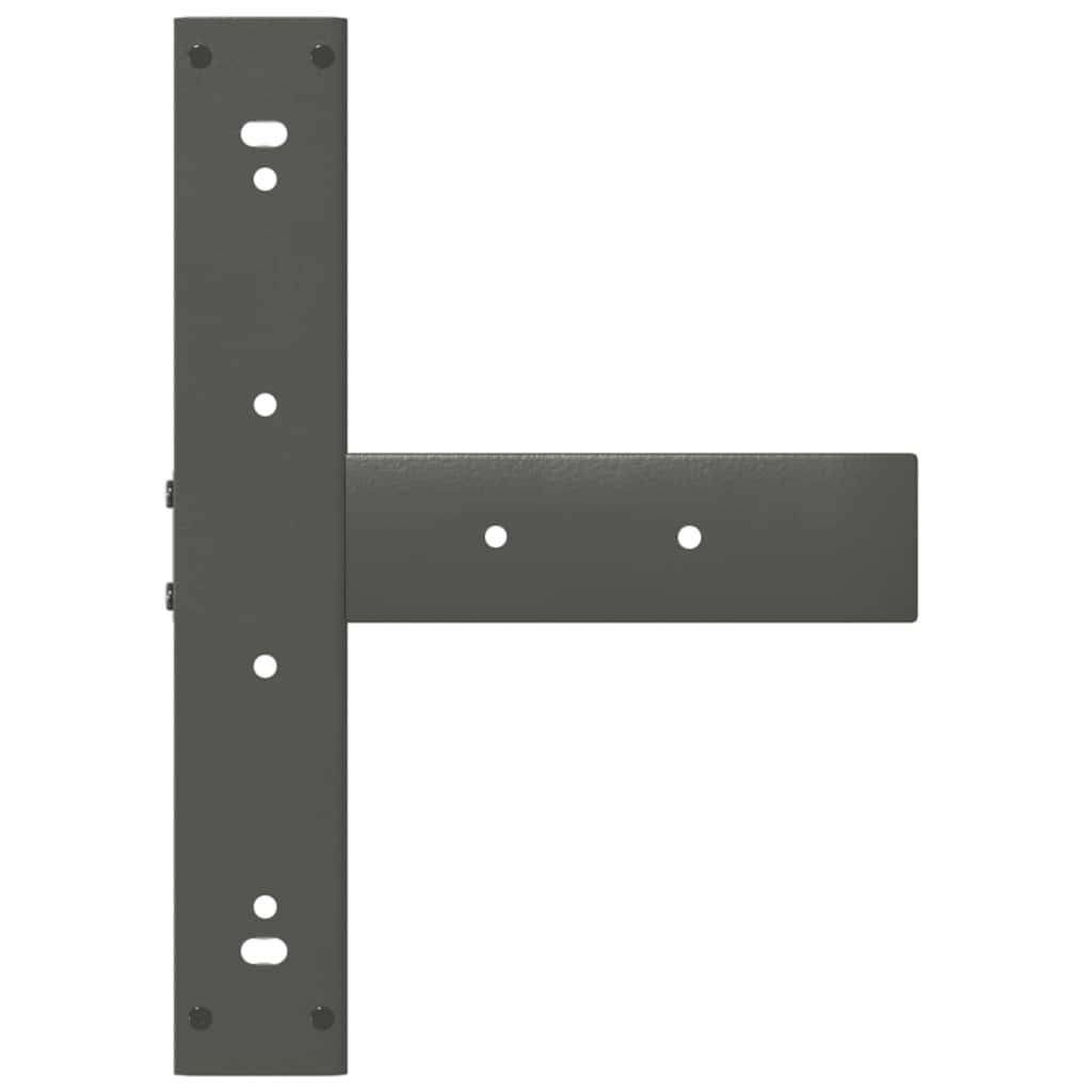 Gambe per tavolo da pranzo a forma di T 2 pz Antracite 60x35x(72-73) cm Acciaio 4013054