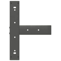 Gambe per tavolo da pranzo a forma di T 2 pz Antracite 60x35x(72-73) cm Acciaio 4013054