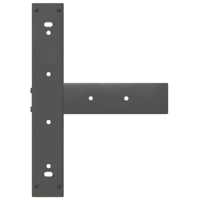 Gambe per tavolo da pranzo a forma di T 2 pz Antracite 60x35x(72-73) cm Acciaio 4013054