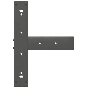 Gambe per tavolo da pranzo a forma di T 2 pz Antracite 60x35x(72-73) cm Acciaio