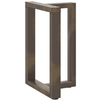 Gambe per tavolo da pranzo a forma di T 2 pz nere 60x35x(72-73) cm in acciaio