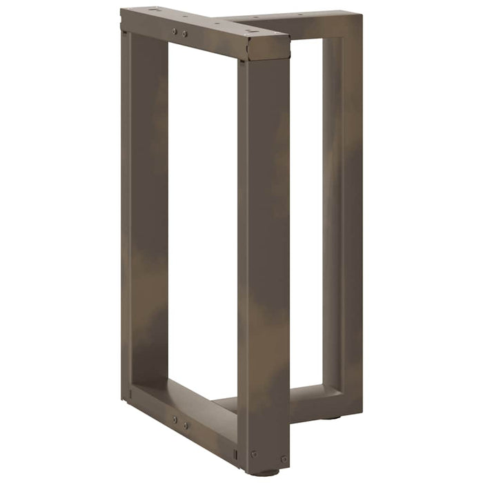 Gambe per tavolo da pranzo a forma di T 2 pz nere 60x35x(72-73) cm in acciaio