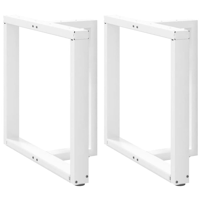 Gambe Tavolo Pranzo Forma T 2pz Bianco 70x35x(72-73) cm Acciaio 4013057