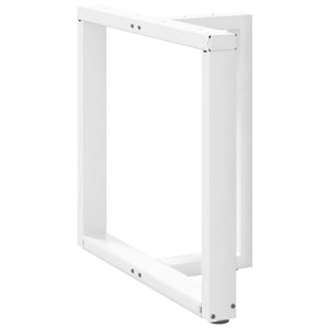 Gambe Tavolo Pranzo Forma T 2pz Bianco 70x35x(72-73) cm Acciaio 4013057