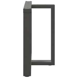 Gambe per tavolo da pranzo a forma di T 2 pz Antracite 70x35x(72-73) cm Acciaio 4013058