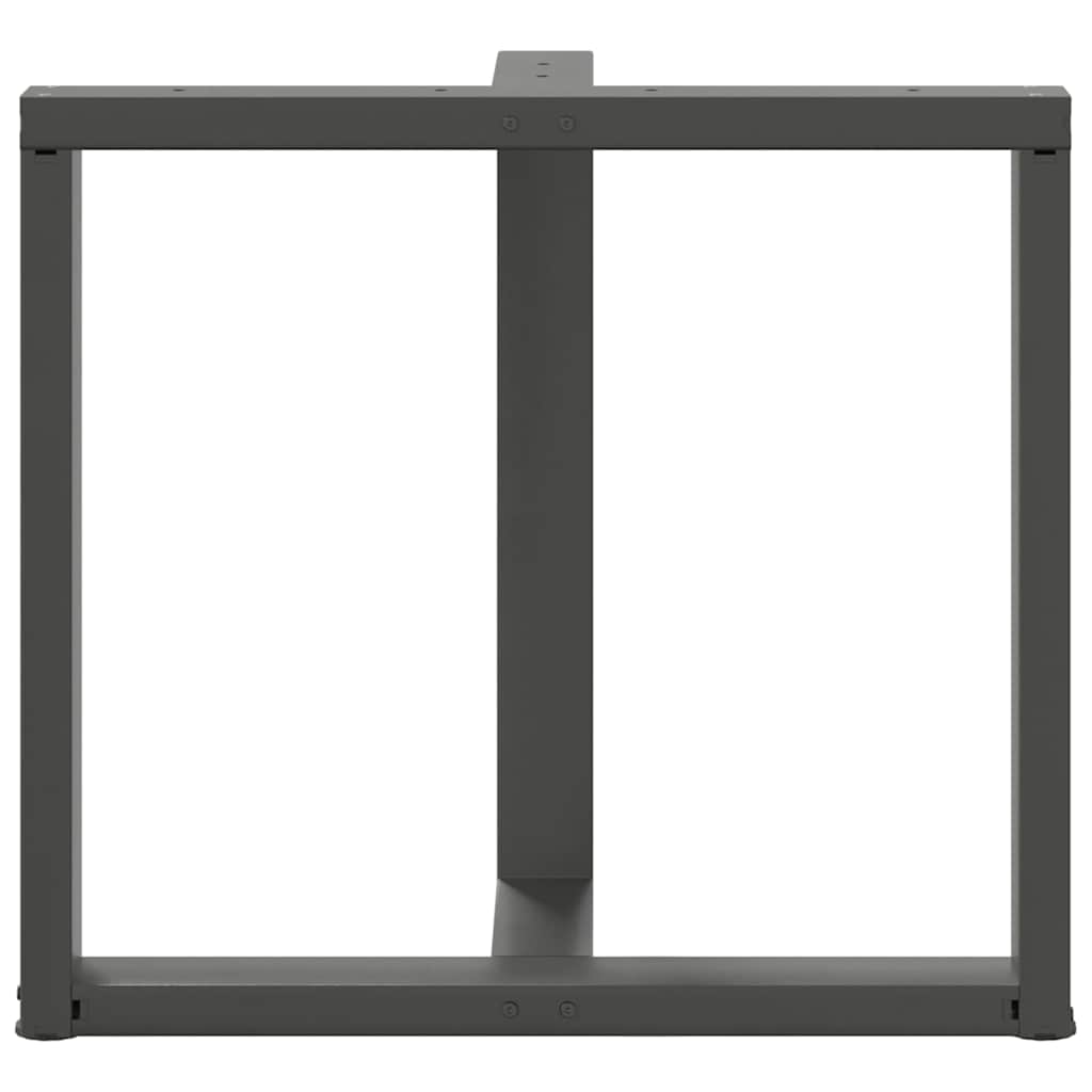 Gambe per tavolo da pranzo a forma di T 2 pz Antracite 70x35x(72-73) cm Acciaio 4013058