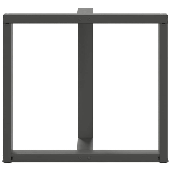 Gambe per tavolo da pranzo a forma di T 2 pz Antracite 70x35x(72-73) cm Acciaio 4013058