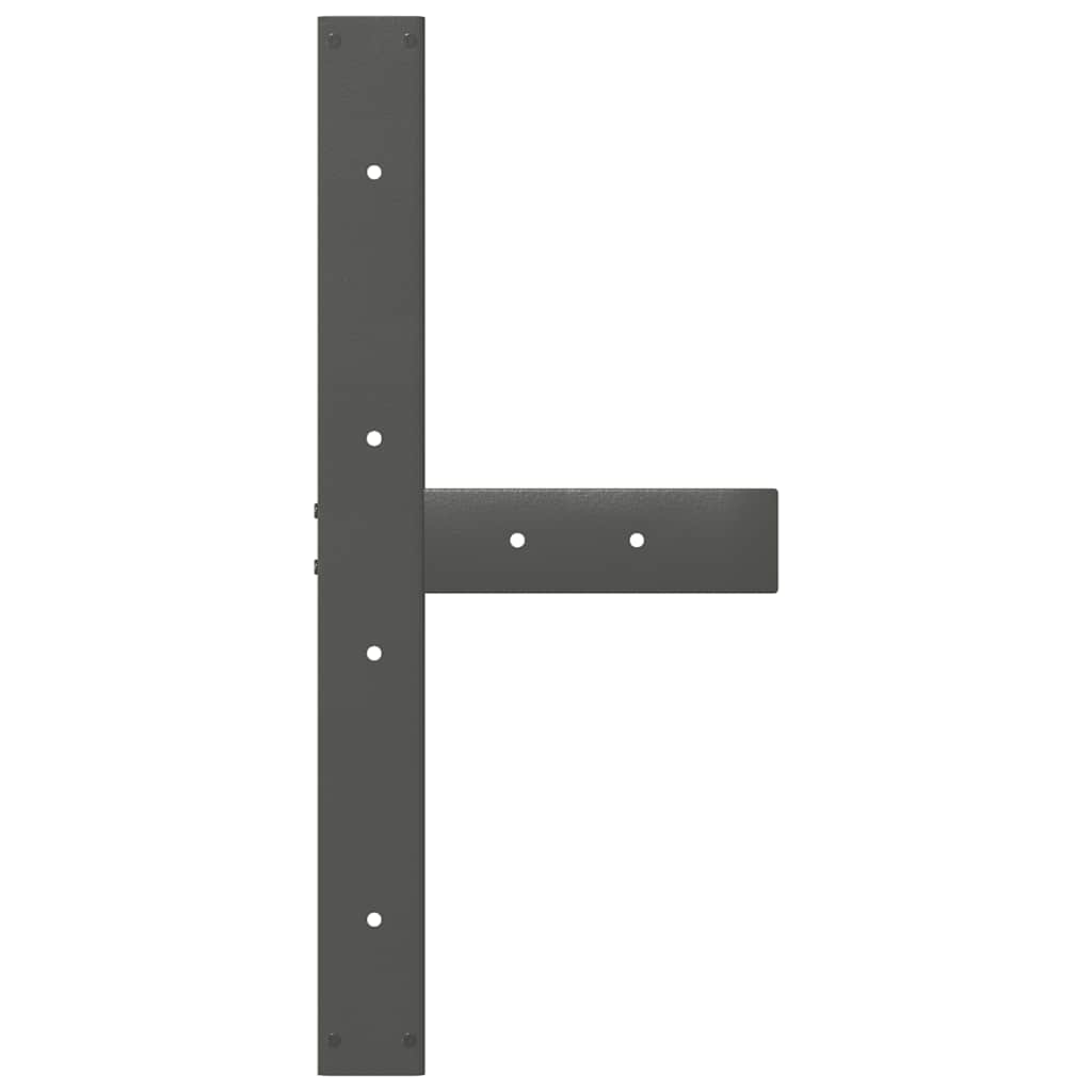 Gambe per tavolo da pranzo a forma di T 2 pz Antracite 70x35x(72-73) cm Acciaio 4013058