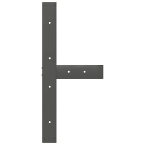 Gambe per tavolo da pranzo a forma di T 2 pz Antracite 70x35x(72-73) cm Acciaio 4013058