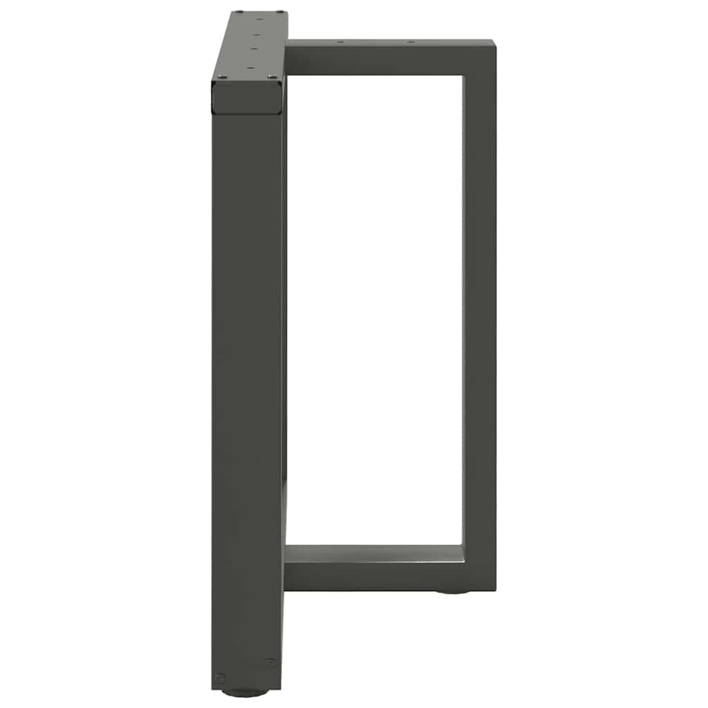 Gambe Tavolo Pranzo a T 2pz Antracite 80x35x(72-73) cm Acciaio 4013062