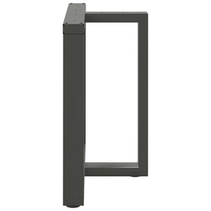Gambe Tavolo Pranzo a T 2pz Antracite 80x35x(72-73) cm Acciaio 4013062
