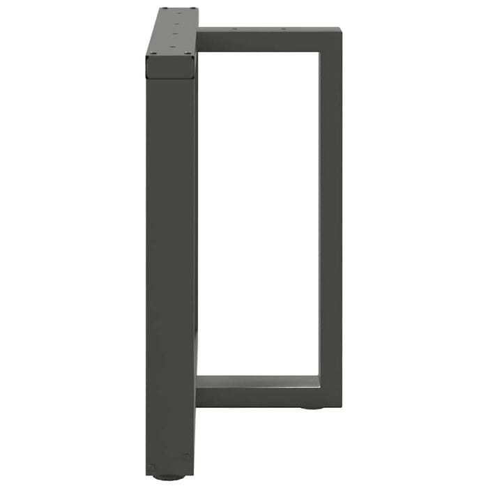 Gambe Tavolo Pranzo a T 2pz Antracite 80x35x(72-73) cm Acciaio 4013062
