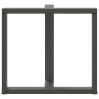 Gambe Tavolo Pranzo a T 2pz Antracite 80x35x(72-73) cm Acciaio 4013062