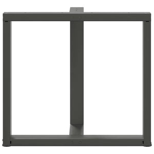 Gambe Tavolo Pranzo a T 2pz Antracite 80x35x(72-73) cm Acciaio 4013062
