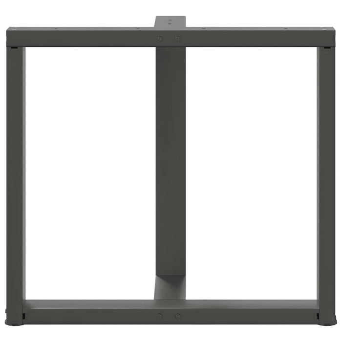 Gambe Tavolo Pranzo a T 2pz Antracite 80x35x(72-73) cm Acciaio 4013062