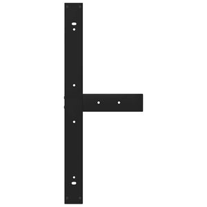 vidaXL Gambe per tavolo da pranzo a forma di T 2 pz nere 90x35x(72-73) cm in acciaio