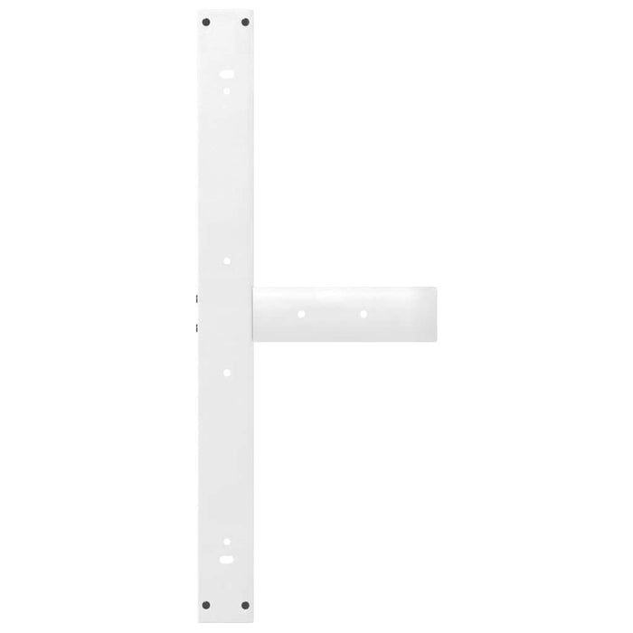 Gambe per tavolo da pranzo a forma di T 2 pz bianche 90x35x(72-73) cm in acciaio 4013065