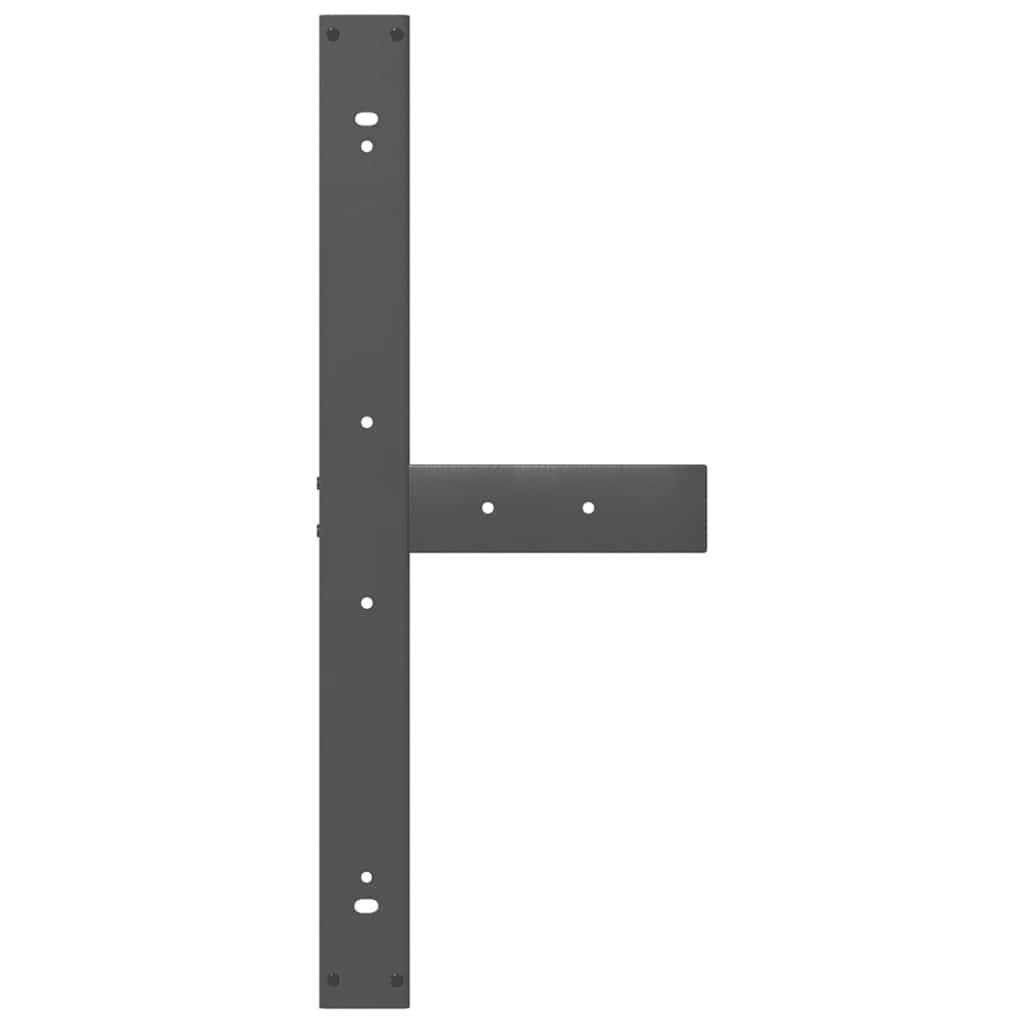 vidaXL Gambe per tavolo da pranzo a forma di T 2 pz Antracite 90x35x(72-73) cm Acciaio