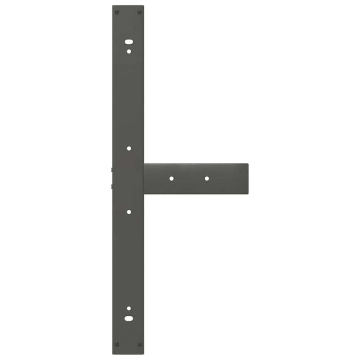 vidaXL Gambe per tavolo da pranzo a forma di T 2 pz Antracite 90x35x(72-73) cm Acciaio