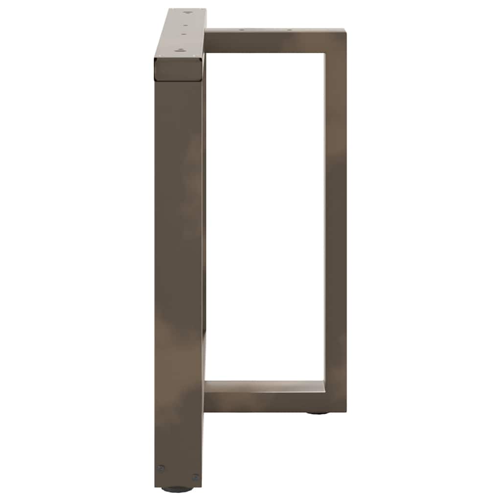 vidaXL Gambe per tavolo da pranzo a forma di T 2 pz nere 90x35x(72-73) cm in acciaio