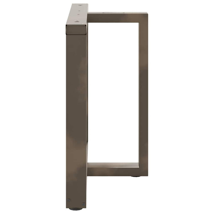 vidaXL Gambe per tavolo da pranzo a forma di T 2 pz nere 90x35x(72-73) cm in acciaio