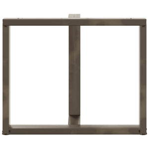 vidaXL Gambe per tavolo da pranzo a forma di T 2 pz nere 90x35x(72-73) cm in acciaio