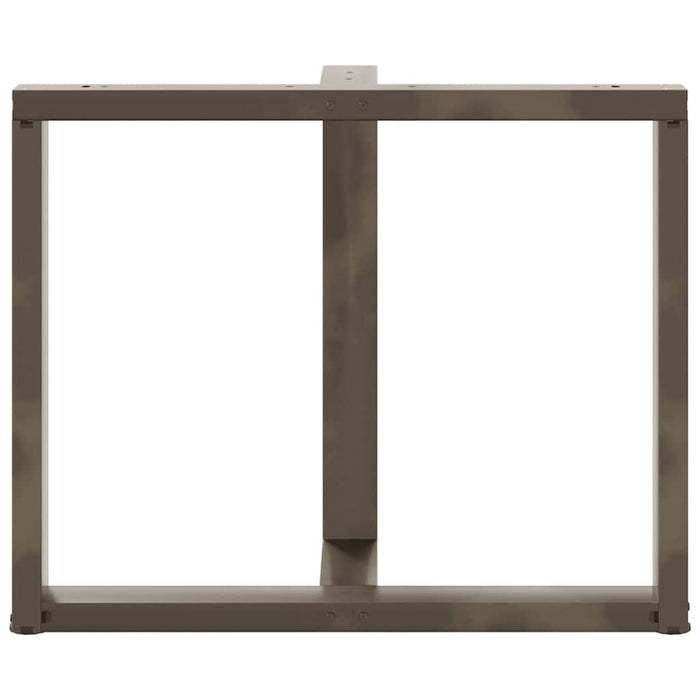 vidaXL Gambe per tavolo da pranzo a forma di T 2 pz nere 90x35x(72-73) cm in acciaio