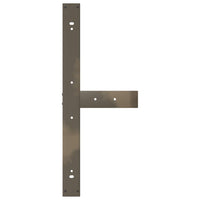 vidaXL Gambe per tavolo da pranzo a forma di T 2 pz nere 90x35x(72-73) cm in acciaio