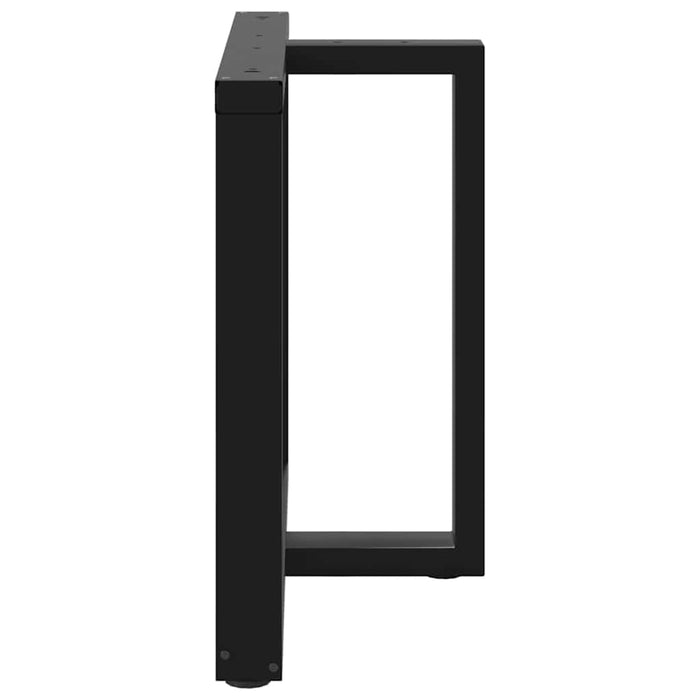 Gambe per tavolo da pranzo a forma di T 2 pz nere 100x35x(72-73) cm in acciaio 4013068