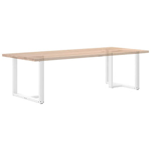 Gambe Tavolo Pranzo Forma T 2pz Bianco 100x35x(72-73)cm Acciaio 4013069