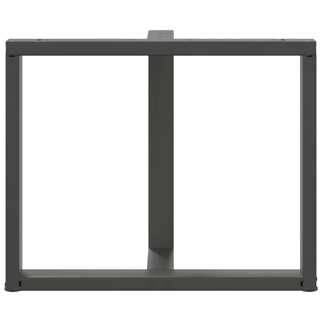 vidaXL Gambe per tavolo da pranzo a forma di T 2 pz Antracite 100x35x(72-73) cm Acciaio