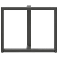 vidaXL Gambe per tavolo da pranzo a forma di T 2 pz Antracite 100x35x(72-73) cm Acciaio