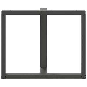 vidaXL Gambe per tavolo da pranzo a forma di T 2 pz Antracite 100x35x(72-73) cm Acciaio