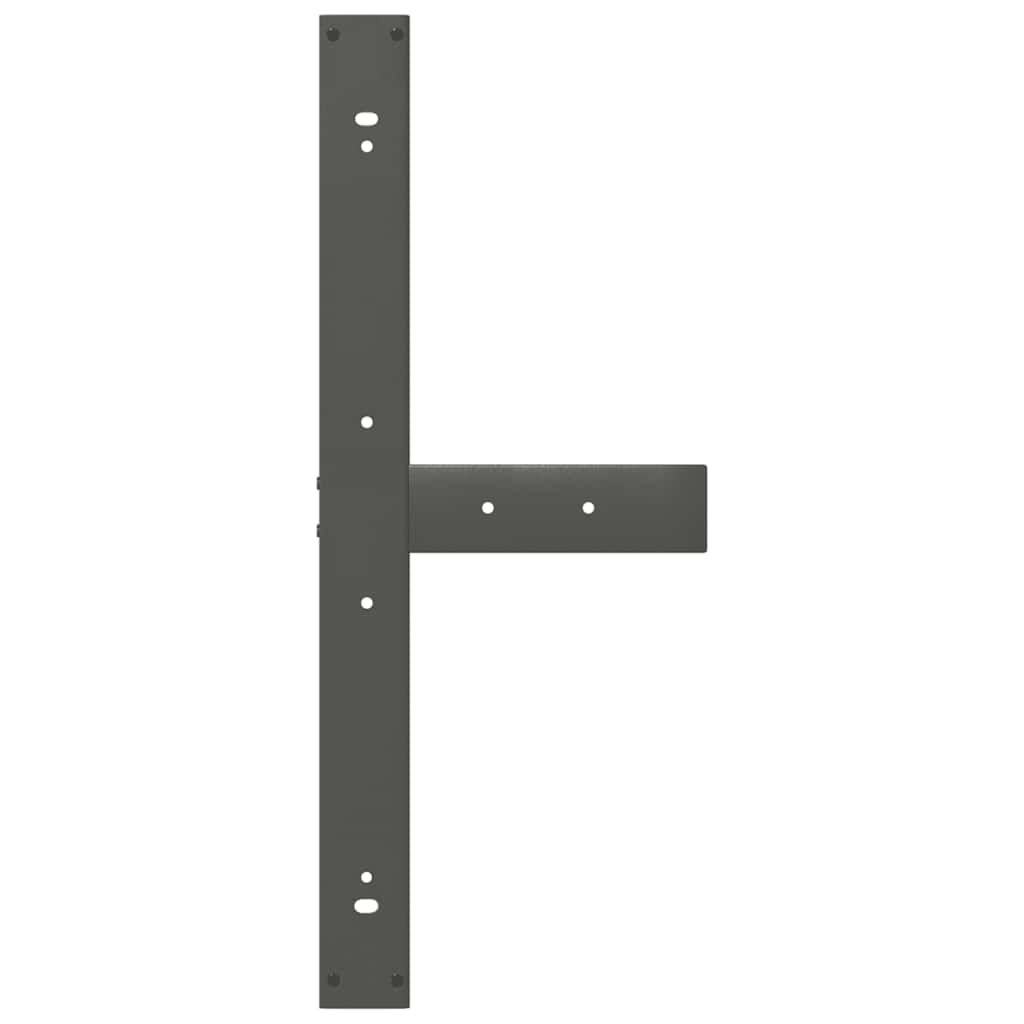 vidaXL Gambe per tavolo da pranzo a forma di T 2 pz Antracite 100x35x(72-73) cm Acciaio