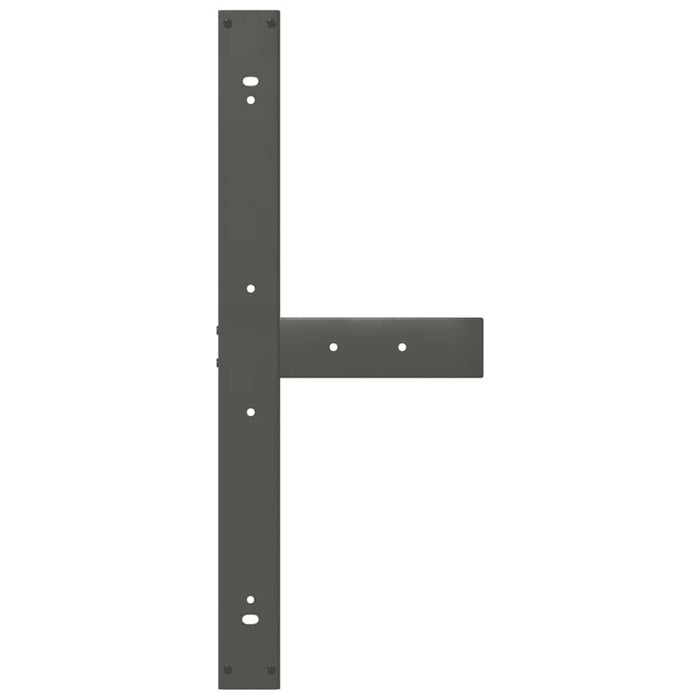 Gambe per tavolo da pranzo a forma di T 2 pz Antracite 100x35x(72-73) cm Acciaio 4013070