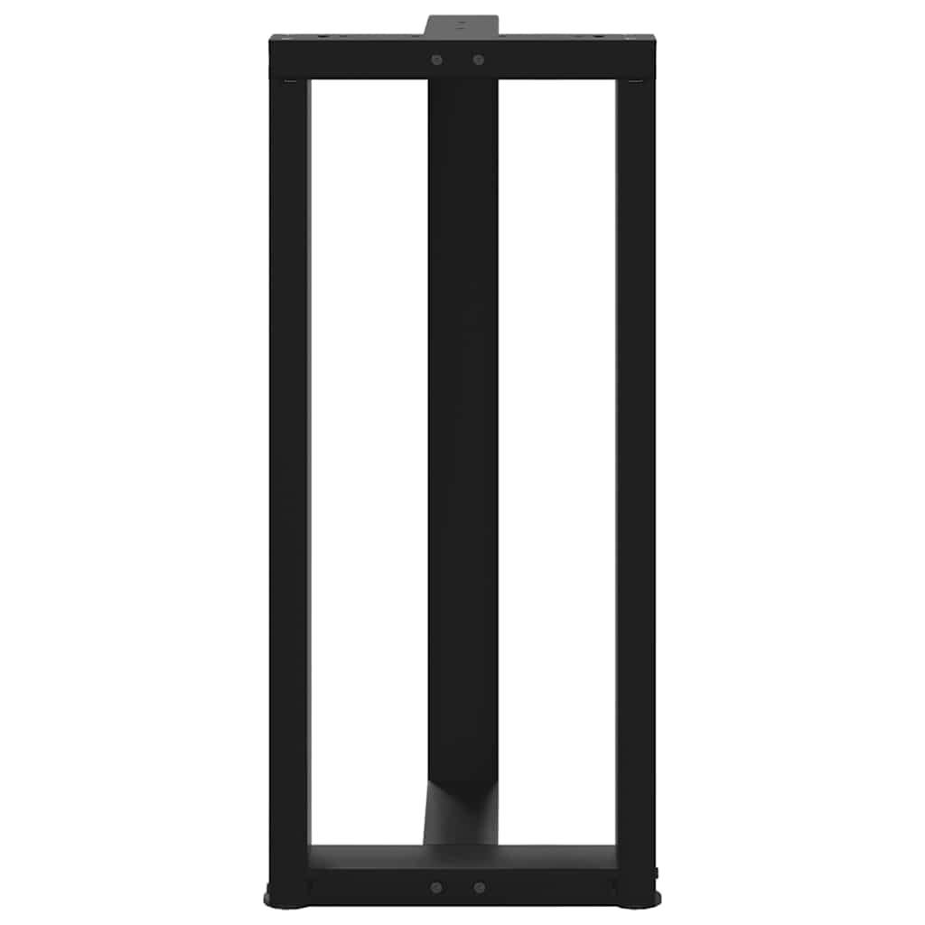 Gambe per tavolo da bar a forma di T 2 pz nere 40x35x(90-91) cm in acciaio 4013072