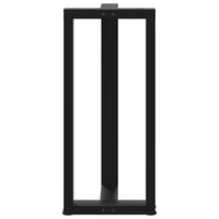 Gambe per tavolo da bar a forma di T 2 pz nere 40x35x(90-91) cm in acciaio 4013072