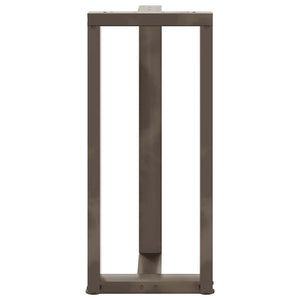 Gambe per tavolo da bar a forma di T 2 pz nere 40x35x(90-91) cm in acciaio