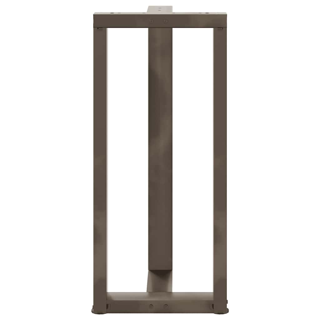 Gambe Tavolo Bar Forma T 2 pz Naturale 40x35x(90-91)cm Acciaio 4013075