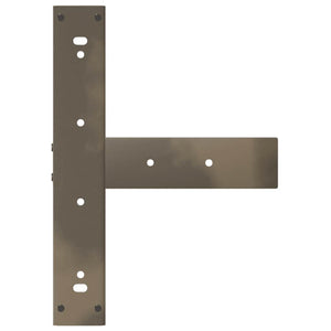 Gambe Tavolo Bar Forma T 2 pz Naturale 40x35x(90-91)cm Acciaio 4013075