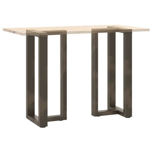 Gambe Tavolo Bar Forma T 2 pz Naturale 40x35x(90-91)cm Acciaio 4013075