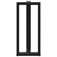 Gambe Tavolo Bar a Forma T 2 pz Nero 50x35x(90-91) cm Acciaio 4013076