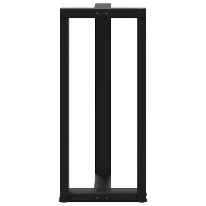Gambe Tavolo Bar a Forma T 2 pz Nero 50x35x(90-91) cm Acciaio 4013076